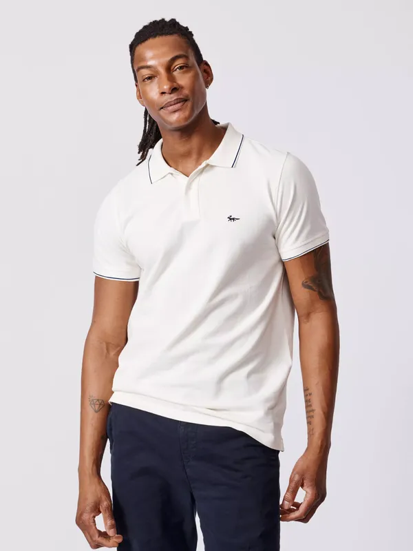 Aubin Percy Cotton Regular Fit Short Sleeve Polo Shirt