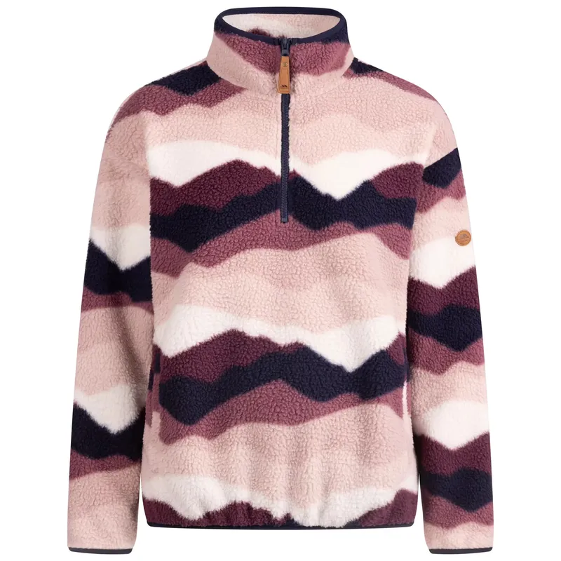 TRESPASS Womens Winter Pullover 1/2 Zip Neck Printed Sherpa Fleece - Ovie