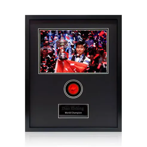 The Fan Cave Zhao Xintong Signed Red Ball Compact Frame