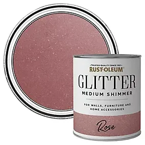 Rust-Oleum Medium Shimmer Rose Glitter effect Mid sheen Multi-surface Topcoat Paint glitter, 750ml