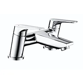 Bristan Vector Chrome effect Deck-mounted Manual Bath Filler Tap