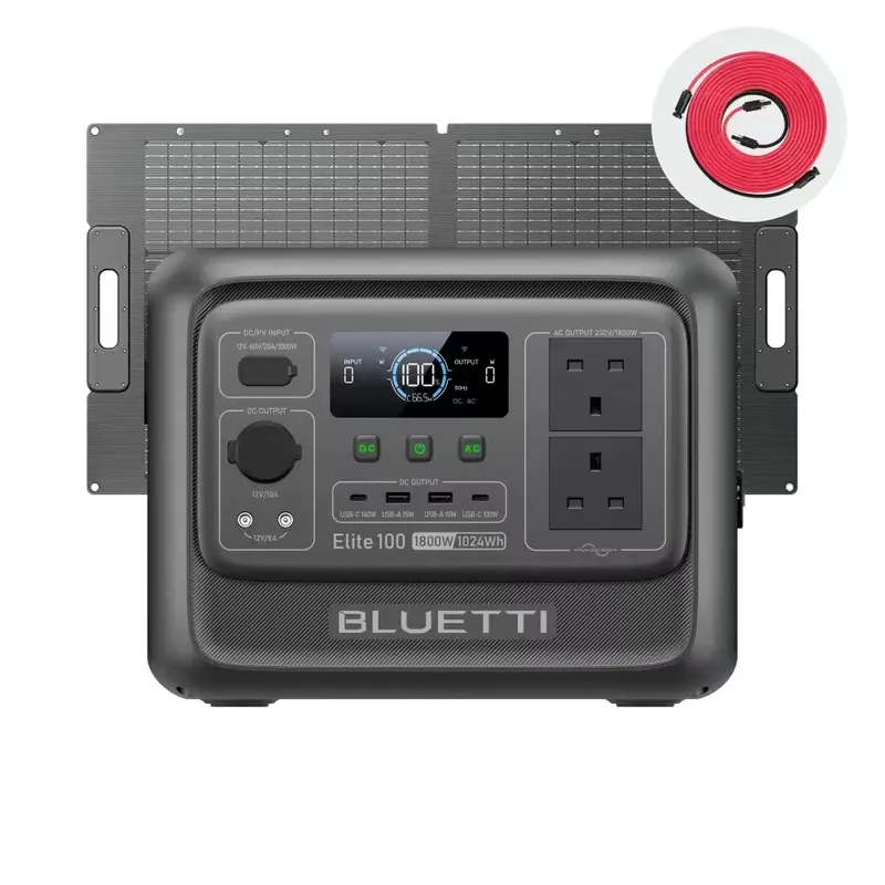 BLUETTI BLUETTI ELITE 100 V2 + PV100W Portable Power Station for Camping & Home Backup