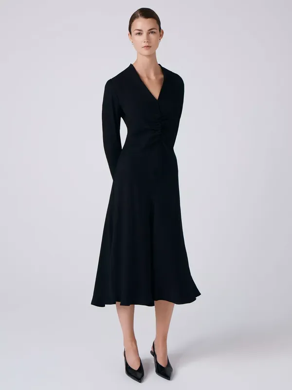 Ghost Cecelia V-Neck Midi Dress