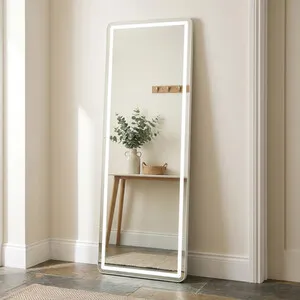 LED Wood Full Length Standing Mirror