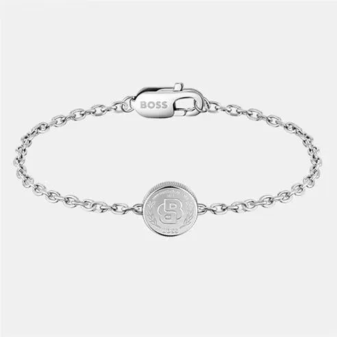 Boss Gents BOSS Double B Medallion Necklace and Bracelet