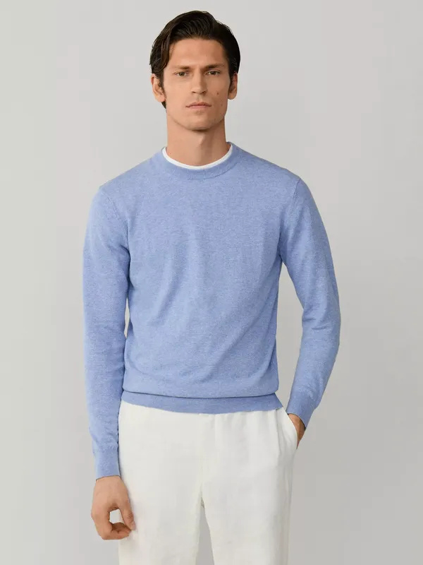 Hackett London Linen Blend Crew Neck Jumper