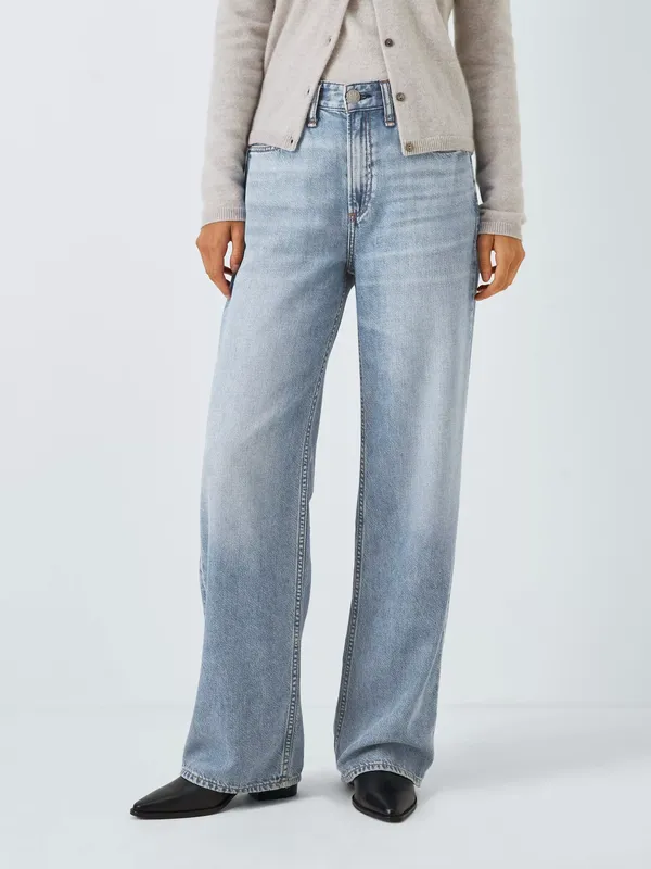 rag & bone Logan Mid Rise Wide Leg Jeans
