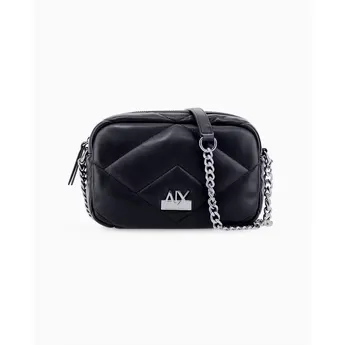Armani Exchange Women's Vicky Quilted Faux Leather Camera Bag