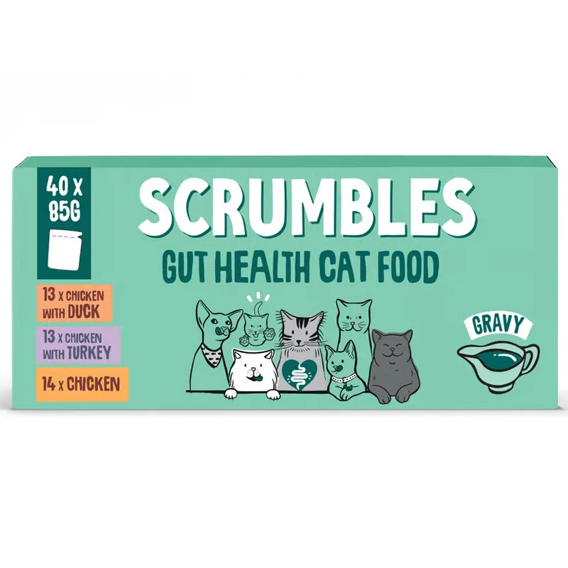 Scrumbles Grain Free Adult Wet Cat Food Gravy Selection