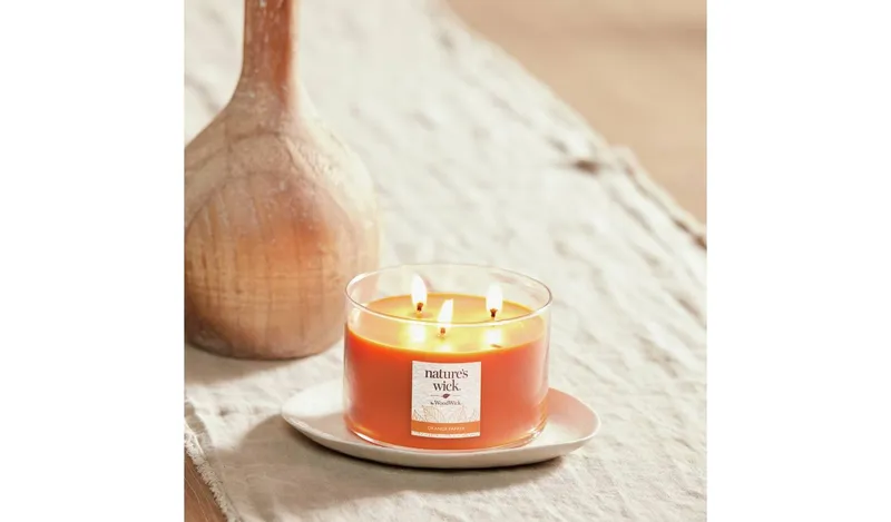 Nature's Wick Multiwick Candle - Orange Papaya