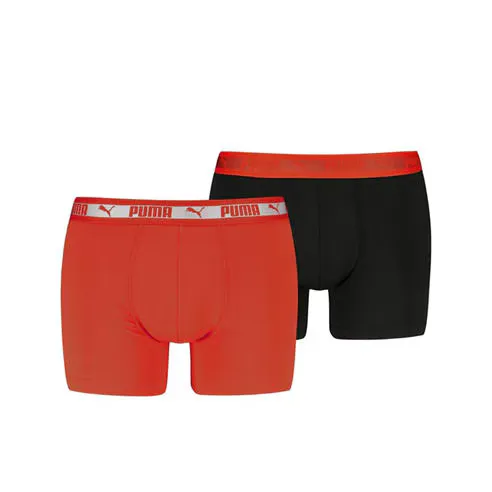 Puma Men's Chromatic Waistband Cotton 2 Pack Boxers