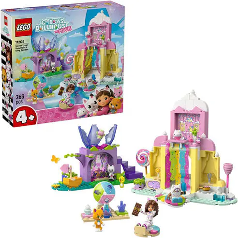 LEGO® Gabby’s Dollhouse 11205 Sweet Treat Mountain & Kitty Garden Pretend Play 11205