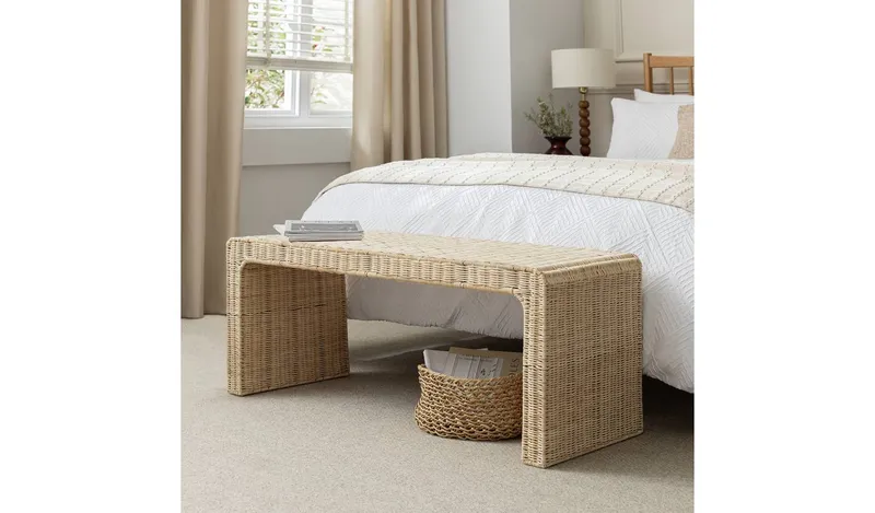 Habitat Neva Rattan Bench - Natural