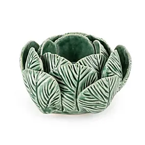 Small Green Reactive glaze Ceramic Tea light holder