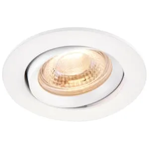 Saxby Integrated LED Adjustable Matt White Downlight