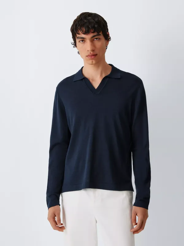 J.Lewis Merino Wool Blend Polo Shirt