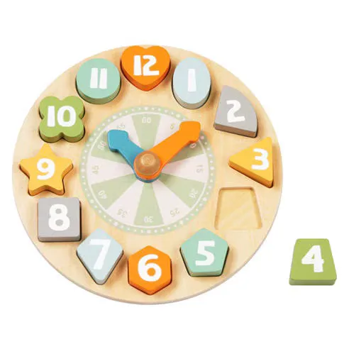 Tooky Toy Wooden Clock Puzzle