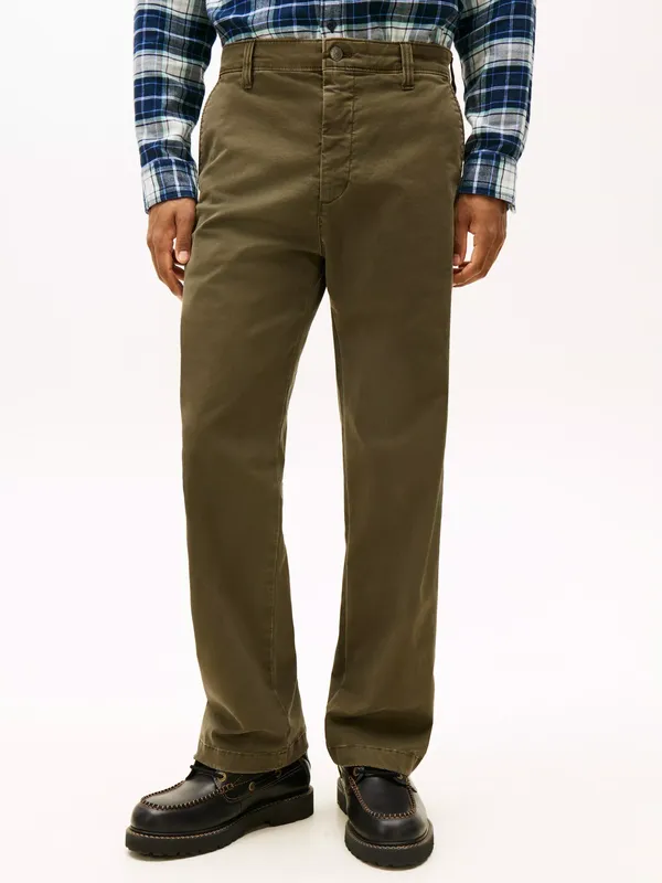 Tommy Jeans Otis Straight Fit Chinos, Dark Greenery