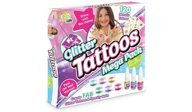 Fablab Glitter and Sparkly Tattoos Nail Polish