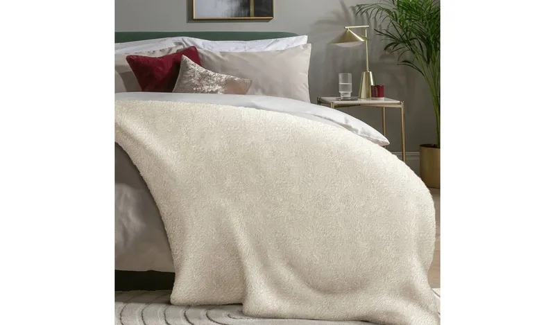 Habitat Faux Fur Plain Throw
