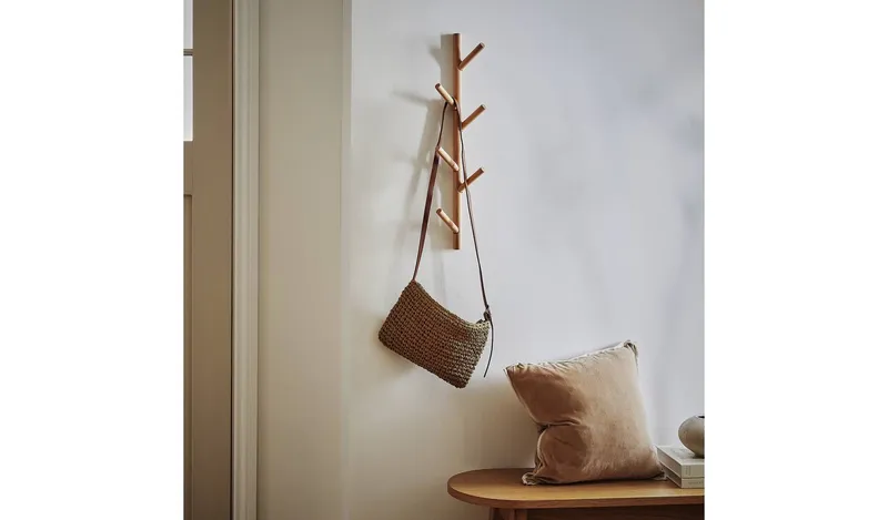 Argos Home Wall Hung Coat Stand - Natural