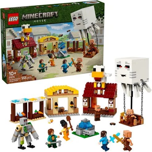 LEGO Minecraft 21273 The Ghast Balloon Village Attack