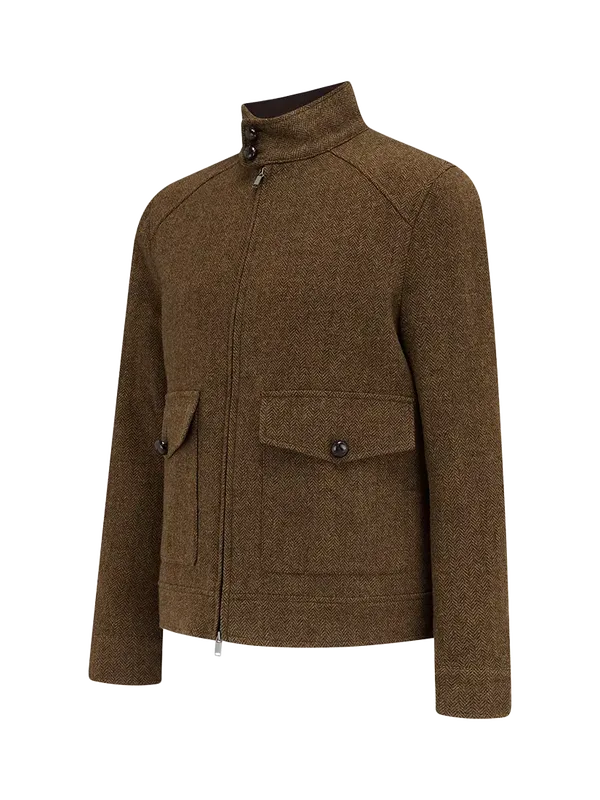 Guards London Cameron Wool Tweed Harrington Jacket