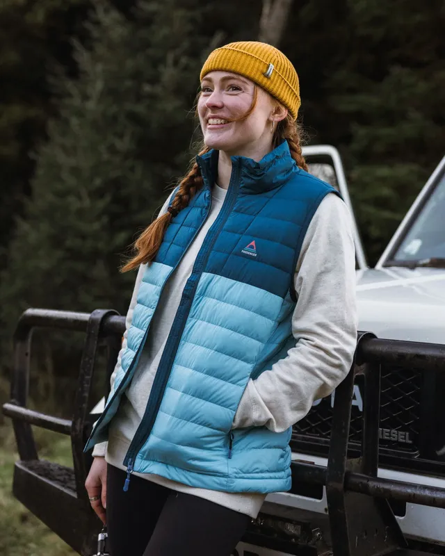 Passenger Clothing Northstar Down Gilet - Retro Blue/Tidal Blue