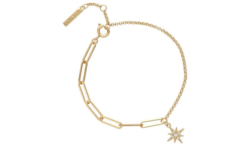 Olivia Burton Yellow Gold Plated Celestial Star Bracelet
