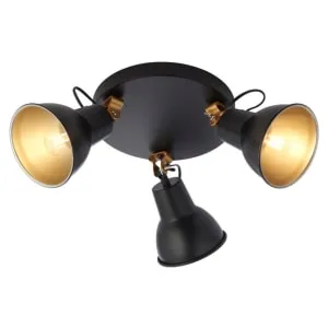 Brook 3 Spot Light Plate - Black