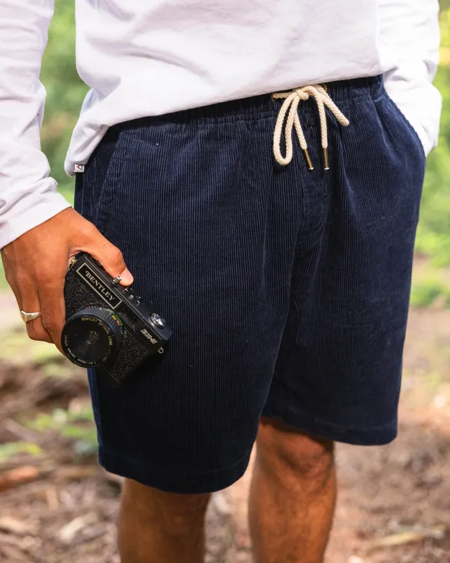 Passenger Clothing Drifter Corduroy Short - Rich Navy