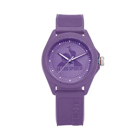 Le Coq Sportif Women's Monochrome Purple Plastic Strap Digital Watch