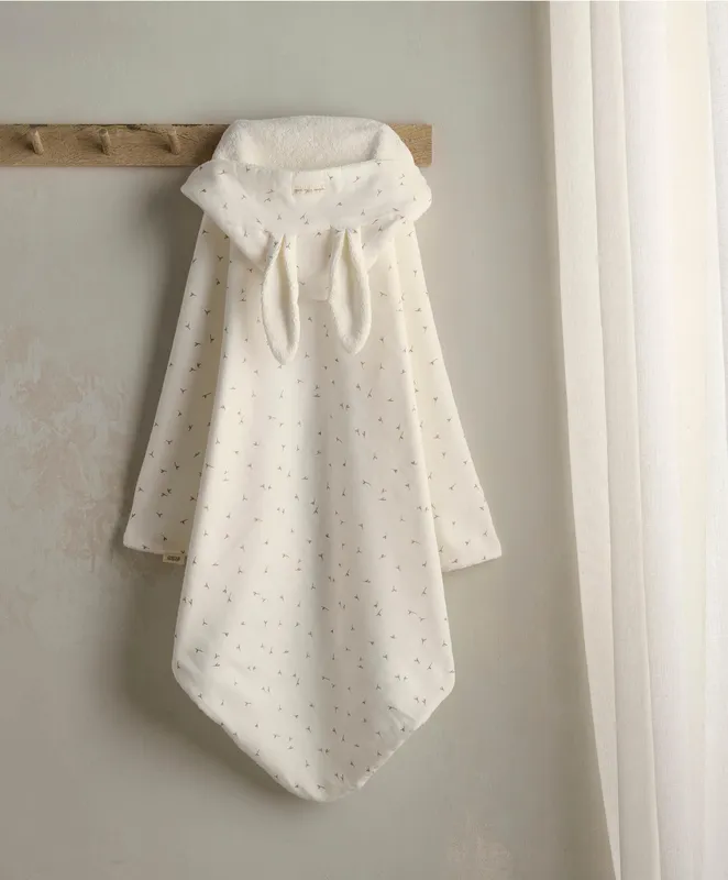 Mamas & Papas Hooded Towel - White - Welcome to the World Seedling