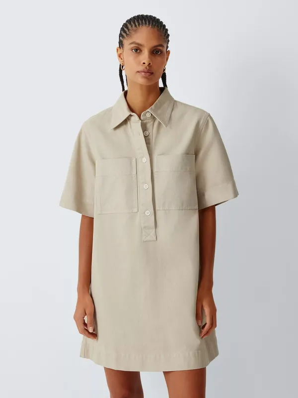 Barbour Launton Mini Dress, Beige