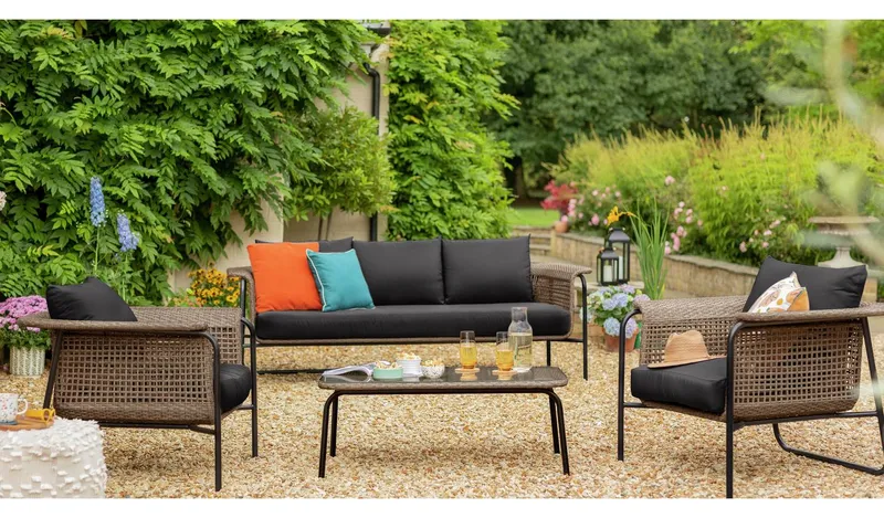 Argos Home Kona 5 Seater Rattan Effect Garden Sofa Set 