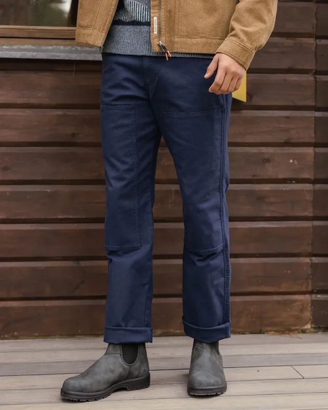 Passenger Clothing Vantage Cotton Canvas Trouser - Rich Navy