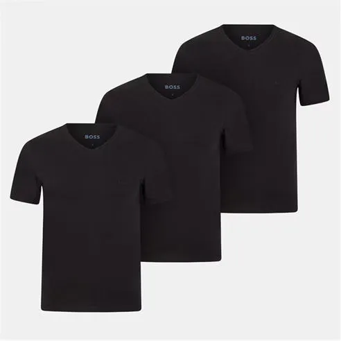 Boss Mens BOSS Bodywear 3 Pack T-Shirts - Soft Breathable Fabric with Logo Detail