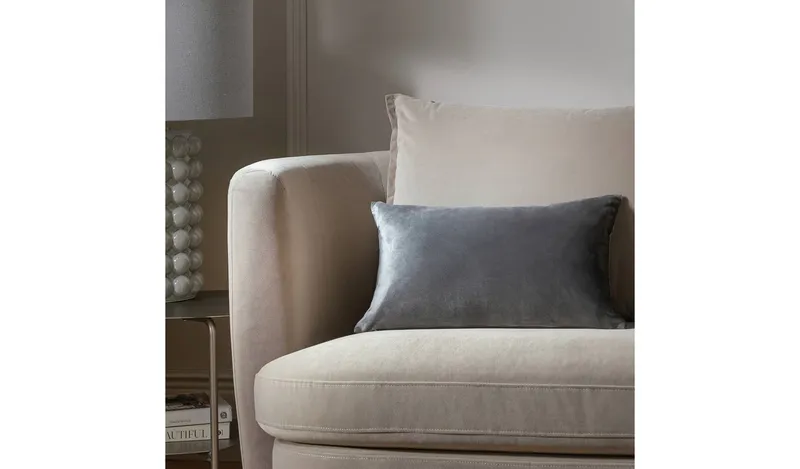 Habitat Velvet Oblong Cushion - 30x50cm