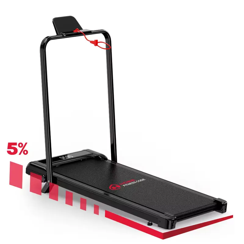 HOMEFITNESSCODE Folding Walking Treadmill Z3, 1-6km/h, 5% Incline, Quiet Brushless Motor