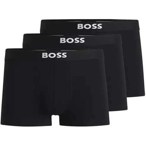 Boss Mens BOSS 3 Pack Boxers with Logo Waistband