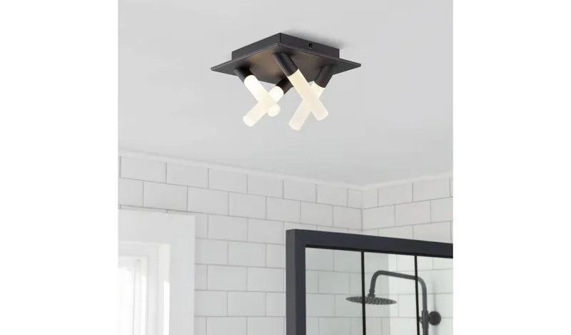 Argos Home Metal 4 Light LED Bathroom Flush Ceiling Light