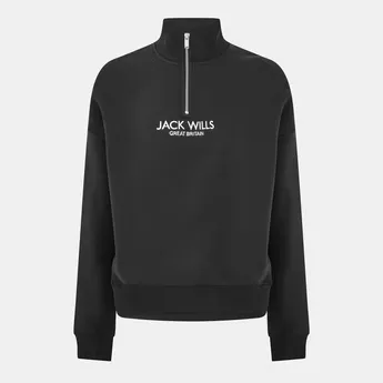 Jack Wills Honeylane Half Zip Sweatshirt Womens