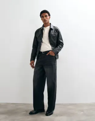 baggy jeans in washed black