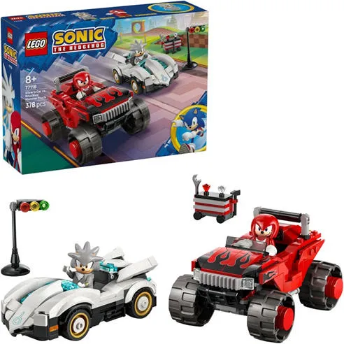 LEGO Sonic the Hedgehog Silver’s Car vs. Knuckles’ Monster Truck 77118