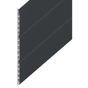 Wickes PVCu Anthracite Grey Hollow Soffit Board - 300mm x 9mm x 3m