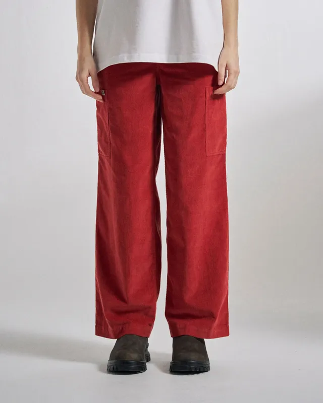 Passenger Clothing Someday Cotton Corduroy Trouser - Red Ochre