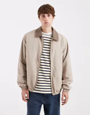 harrington jacket in beige