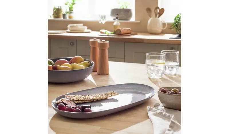 Habitat Evora Stoneware Serving Platter - Blue