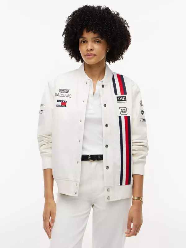 Tommy Hilfiger x Cadillac Formula 1 Team Varsity Jacket, White