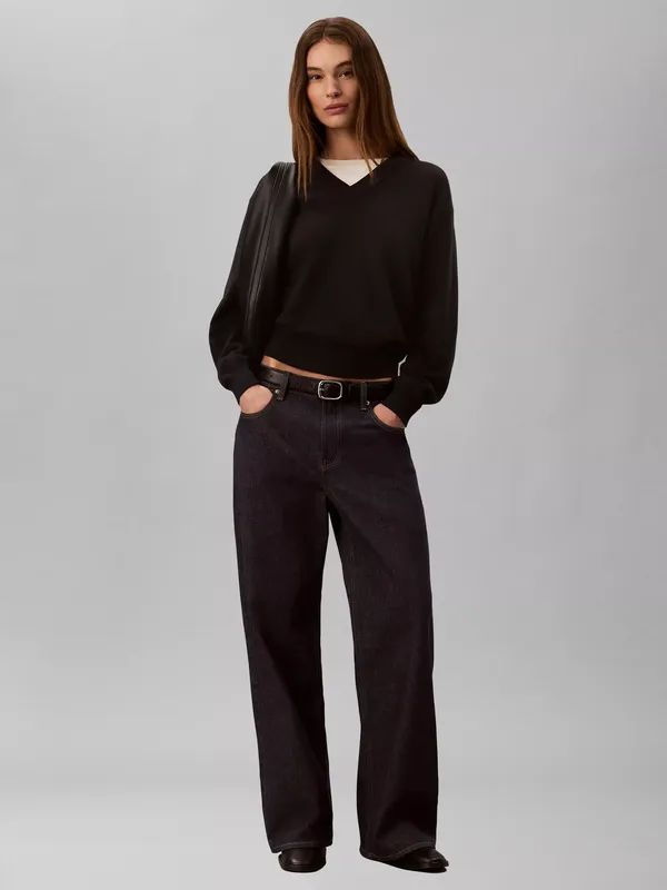 Calvin Klein Relaxed Wool Blend Dual Layer Jumper